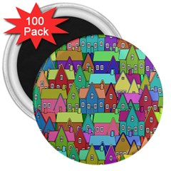 Neighborhood In Color 3  Magnets (100 Pack) by Nexatart