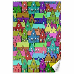 Neighborhood In Color Canvas 24  X 36  by Nexatart