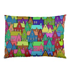 Neighborhood In Color Pillow Case by Nexatart