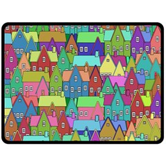 Neighborhood In Color Fleece Blanket (large)  by Nexatart