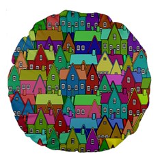 Neighborhood In Color Large 18  Premium Round Cushions by Nexatart