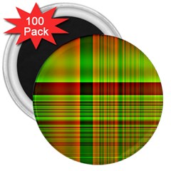 Multicoloured Background Pattern 3  Magnets (100 Pack) by Nexatart