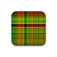 Multicoloured Background Pattern Rubber Coaster (square)  by Nexatart