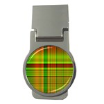 Multicoloured Background Pattern Money Clips (Round)  Front