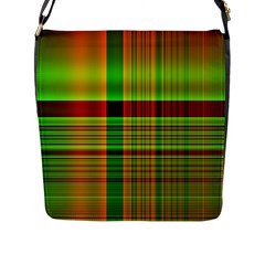 Multicoloured Background Pattern Flap Messenger Bag (l)  by Nexatart