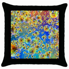 Color Particle Background Throw Pillow Case (black) by Nexatart