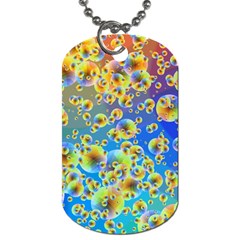 Color Particle Background Dog Tag (two Sides) by Nexatart