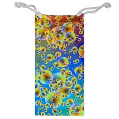 Color Particle Background Jewelry Bag by Nexatart