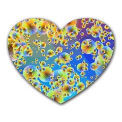 Color Particle Background Heart Mousepads by Nexatart