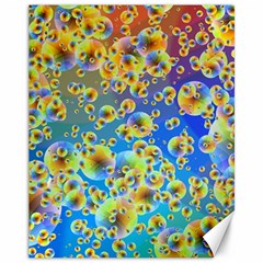 Color Particle Background Canvas 11  X 14   by Nexatart