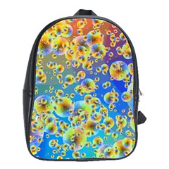 Color Particle Background School Bags(large)  by Nexatart