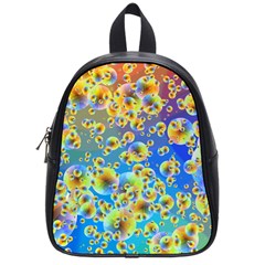 Color Particle Background School Bags (small)  by Nexatart