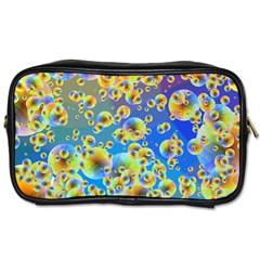 Color Particle Background Toiletries Bags by Nexatart