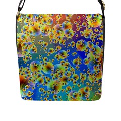 Color Particle Background Flap Messenger Bag (l)  by Nexatart