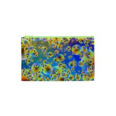 Color Particle Background Cosmetic Bag (xs) by Nexatart