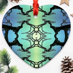 Branches With Diffuse Colour Background Ornament (heart) by Nexatart