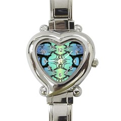 Branches With Diffuse Colour Background Heart Italian Charm Watch by Nexatart