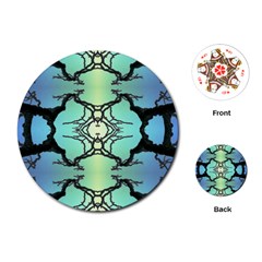 Branches With Diffuse Colour Background Playing Cards (round)  by Nexatart