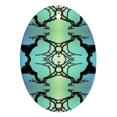 Branches With Diffuse Colour Background Oval Ornament (two Sides) by Nexatart