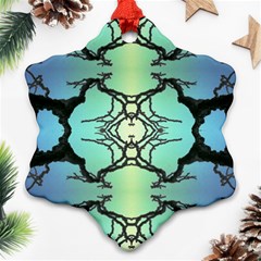 Branches With Diffuse Colour Background Snowflake Ornament (two Sides) by Nexatart