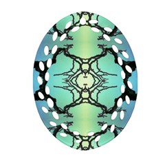 Branches With Diffuse Colour Background Oval Filigree Ornament (two Sides) by Nexatart