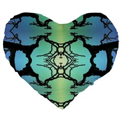 Branches With Diffuse Colour Background Large 19  Premium Heart Shape Cushions by Nexatart