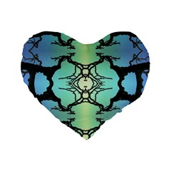 Branches With Diffuse Colour Background Standard 16  Premium Flano Heart Shape Cushions by Nexatart