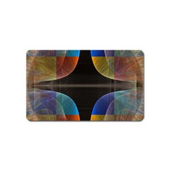 Black Cross With Color Map Fractal Image Of Black Cross With Color Map Magnet (name Card) by Nexatart