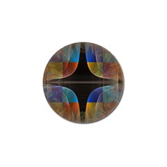 Black Cross With Color Map Fractal Image Of Black Cross With Color Map Golf Ball Marker (4 Pack) by Nexatart