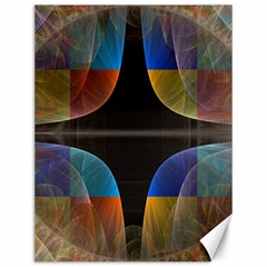 Black Cross With Color Map Fractal Image Of Black Cross With Color Map Canvas 12  X 16   by Nexatart