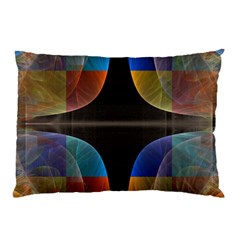 Black Cross With Color Map Fractal Image Of Black Cross With Color Map Pillow Case by Nexatart