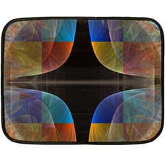 Black Cross With Color Map Fractal Image Of Black Cross With Color Map Fleece Blanket (mini) by Nexatart