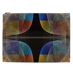 Black Cross With Color Map Fractal Image Of Black Cross With Color Map Cosmetic Bag (xxl)  by Nexatart