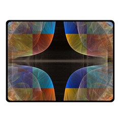 Black Cross With Color Map Fractal Image Of Black Cross With Color Map Double Sided Fleece Blanket (small)  by Nexatart