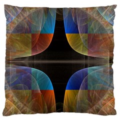 Black Cross With Color Map Fractal Image Of Black Cross With Color Map Standard Flano Cushion Case (one Side) by Nexatart