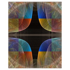 Black Cross With Color Map Fractal Image Of Black Cross With Color Map Drawstring Bag (small)