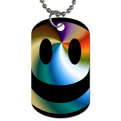 Simple Smiley In Color Dog Tag (two Sides) by Nexatart