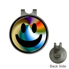 Simple Smiley In Color Hat Clips With Golf Markers by Nexatart