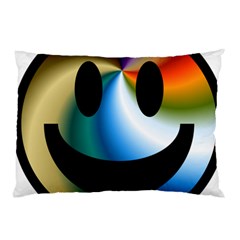 Simple Smiley In Color Pillow Case by Nexatart