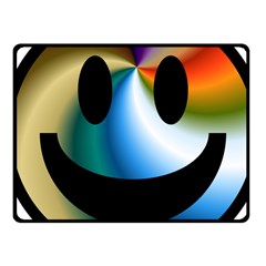 Simple Smiley In Color Fleece Blanket (small) by Nexatart