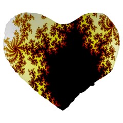 A Fractal Image Large 19  Premium Heart Shape Cushions by Nexatart