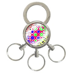 Color Ball Sphere With Color Dots 3-ring Key Chains by Nexatart