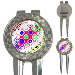 Color Ball Sphere With Color Dots 3-in-1 Golf Divots by Nexatart