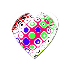 Color Ball Sphere With Color Dots Heart Magnet by Nexatart