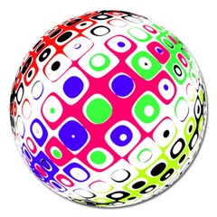 Color Ball Sphere With Color Dots Magnet 5  (round) by Nexatart