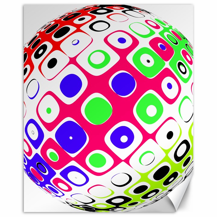 Color Ball Sphere With Color Dots Canvas 16  x 20  