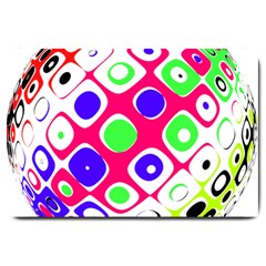 Color Ball Sphere With Color Dots Large Doormat 