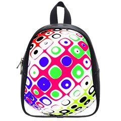 Color Ball Sphere With Color Dots School Bags (small)  by Nexatart