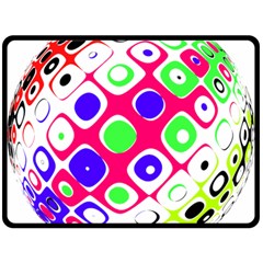 Color Ball Sphere With Color Dots Fleece Blanket (large)  by Nexatart