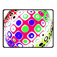 Color Ball Sphere With Color Dots Double Sided Fleece Blanket (small)  by Nexatart